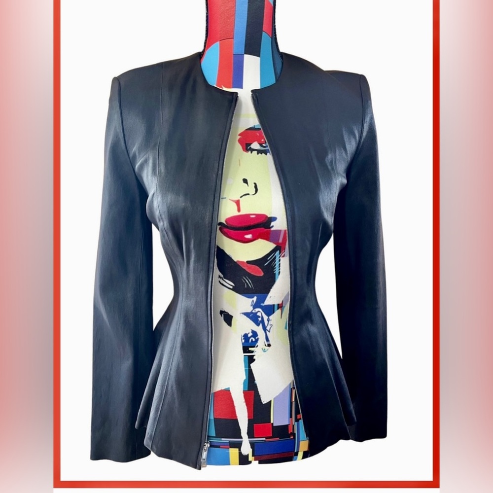 THEORY NWT Black Bristol Leather Jacket